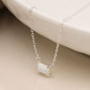 POM Sterling Silver Rectangle Opal Necklace