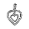 Sterling Silver Double Heart Necklace