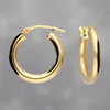 Sterling Silver Gold Plated Hinged Hoop Earrings