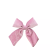 Blush Pink Velvet Bow with Clip