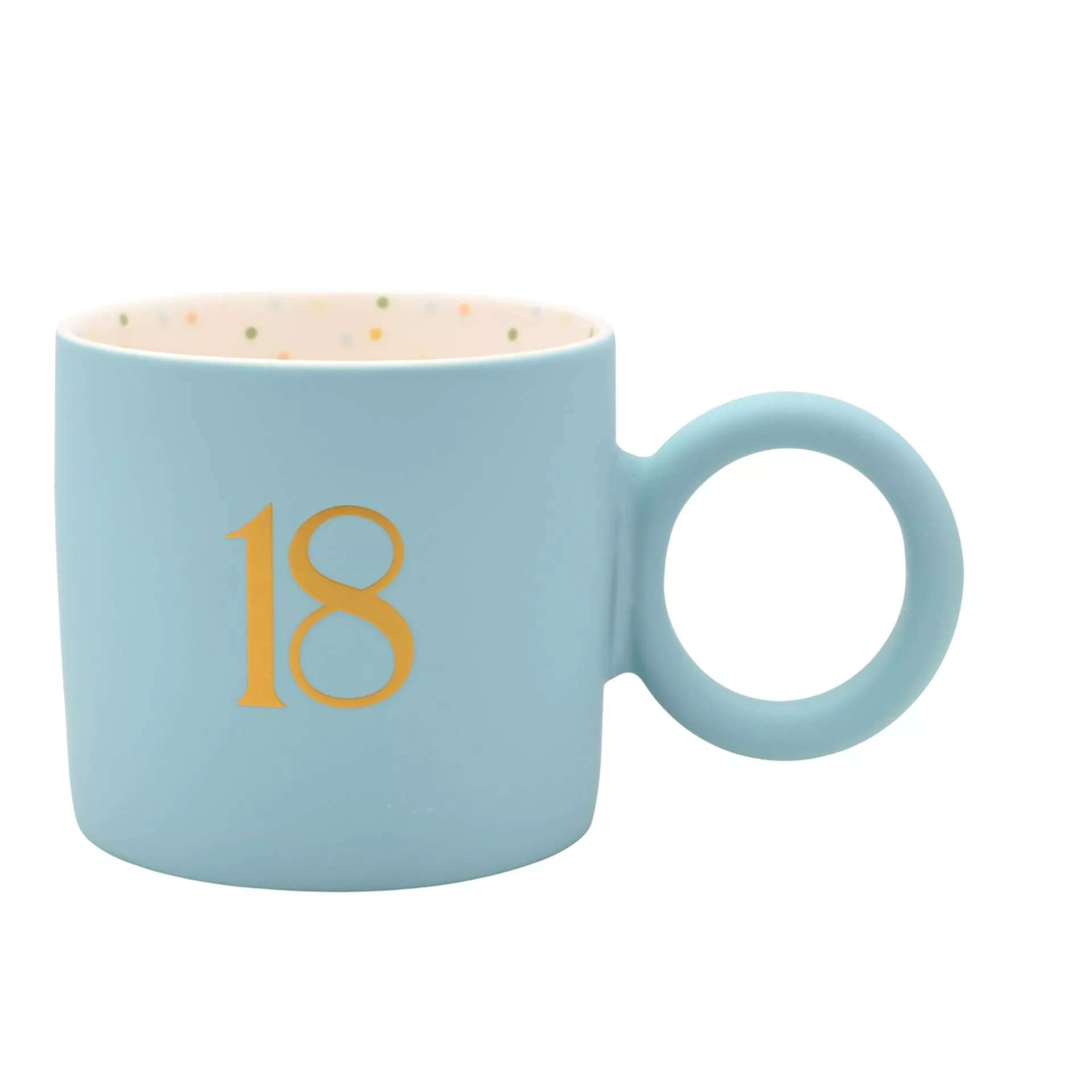 18 Blue Confetti Mug