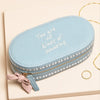 Lisa Angel Blue Linen Amazing Jewellery Case