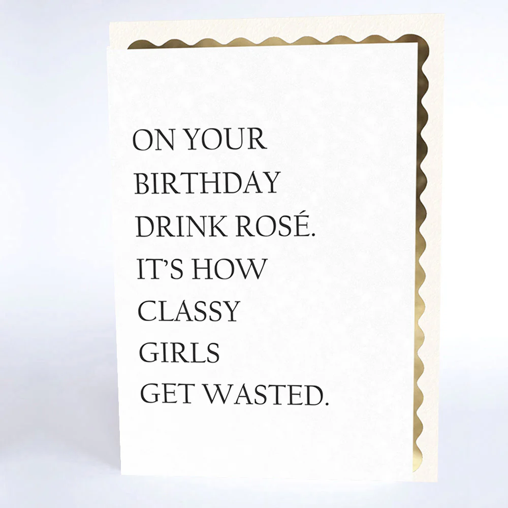 Musings & Mayhem One Your Birthday Drink Rose Card
