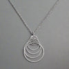 Sterling Silver Layered Circle Necklace