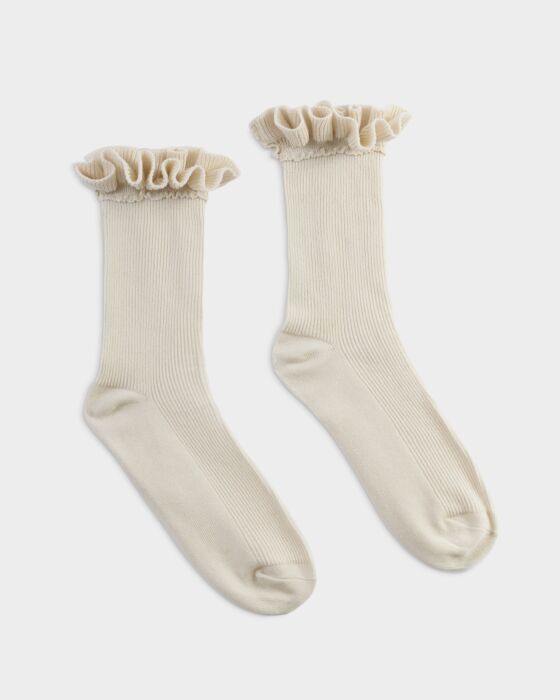 Katie Loxton Boxed Ruffle Socks - Off White