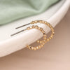 POM Golden Cube Beaded Hoop Earrings