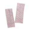 POM Dusky Pink Cable Knit Wrist Warmers