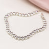POM Silver Plated Cup Chain Crystal Bracelet