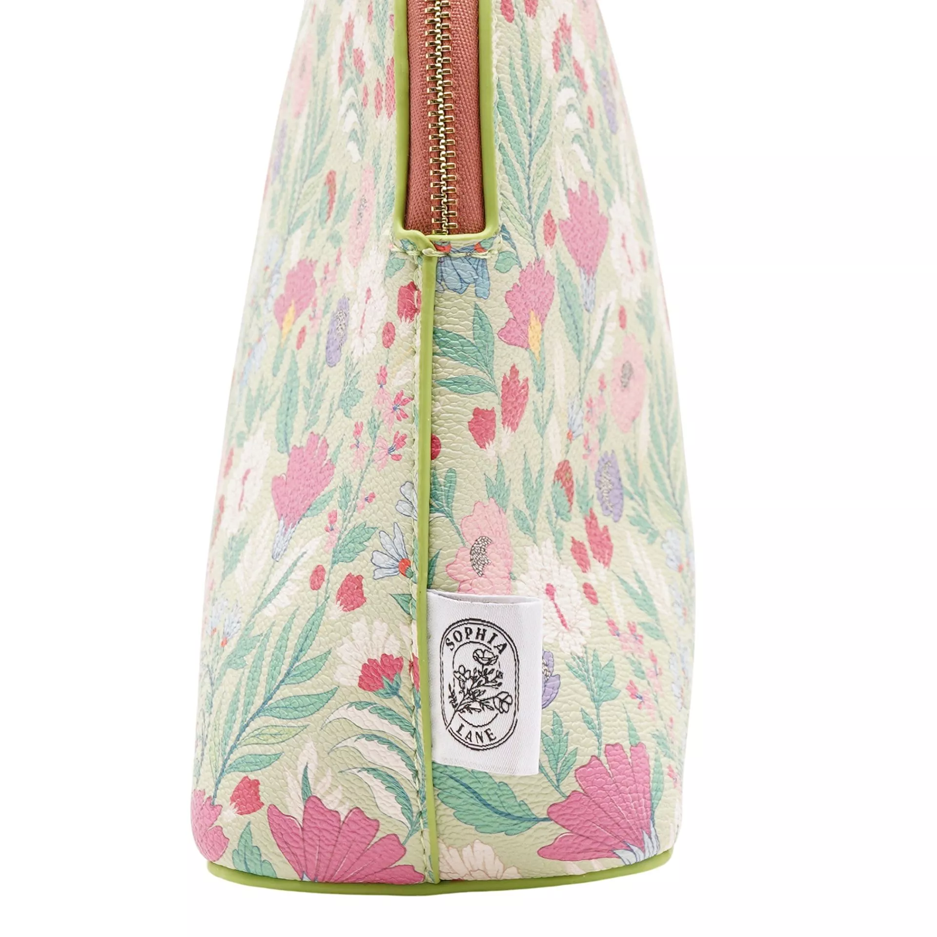 Green Floral Sophia Lane Large Make Up Bag
