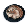 POM Dark Teal Velvet Mirror with Hedgehog Embroidery