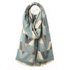 POM Grey & Duck Egg Mix Chevron Scarf