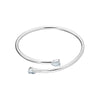 Sterling Silver Teardrop CZ Bangle
