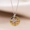 POM Faux Gold Compass Necklace