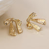 POM Colette Gold-Tone polished bow statement earrings