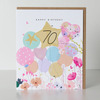 Belly Button Age 70th Balloons Card