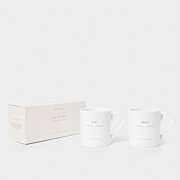 Katie Loxton Mr & Mrs Porcelain Mug Set