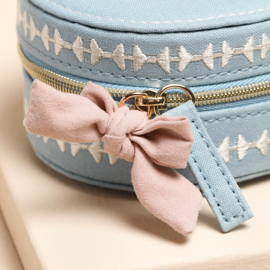 Lisa Angel Blue Linen Amazing Jewellery Case