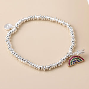 POM Silver Plated Star & Crystal Rainbow Charm Bracelet - More Than Just a Gift | Narborough Hall
