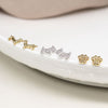 POM Dog and Paws Triple Earrings Set