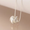 POM Silver Plated Triple Mini Crystal Rings Necklace