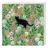 Skylark Cat Amongst Flowers Card