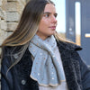 POM Grey Marl Fine Knit Pull Through Scarf