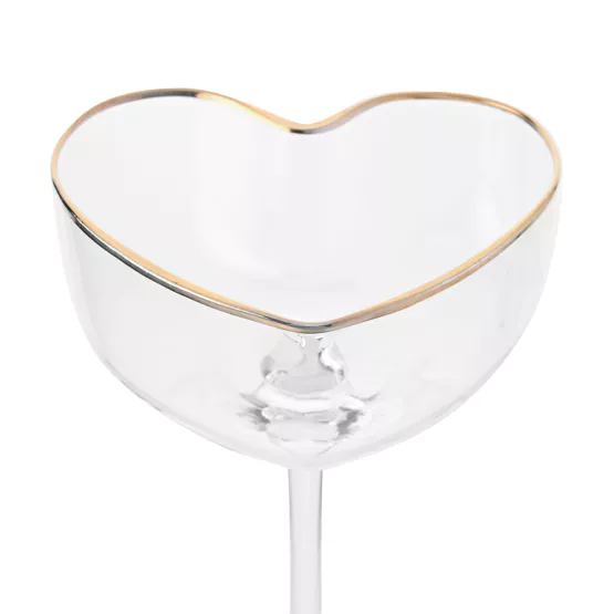 Amore Set of 2 Heart Shaped Martini Glasses
