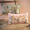 Ditsy Floral Cushion with Floral Embroidery