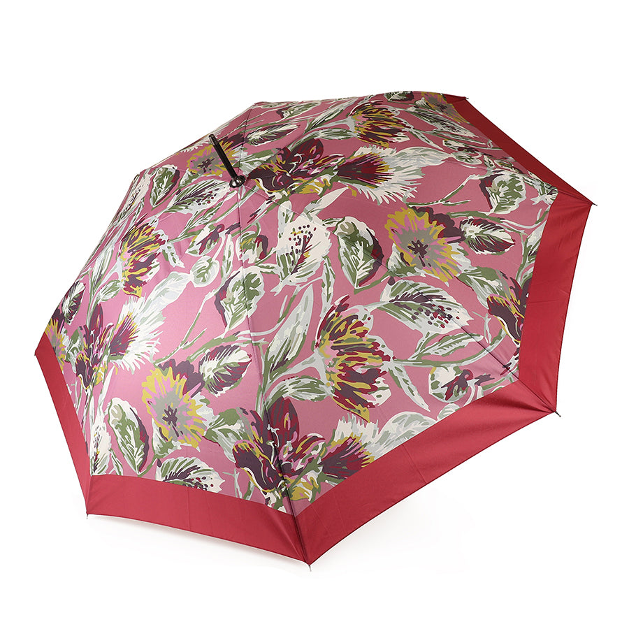 POM Salmon & Burgundy Botanical Umbrella