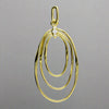 Sterling Silver Gold Plated Oval & CZ Link Necklace