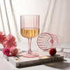 Hestia Pink Scalloped Wine Glasses - Set of 2 Boxed