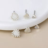 POM Silver Plated Triple Heart & Pearl Stud Earring Set - More Than Just a Gift | Narborough Hall