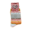 POM Blue & Ochre Multi Knit Cozy Socks