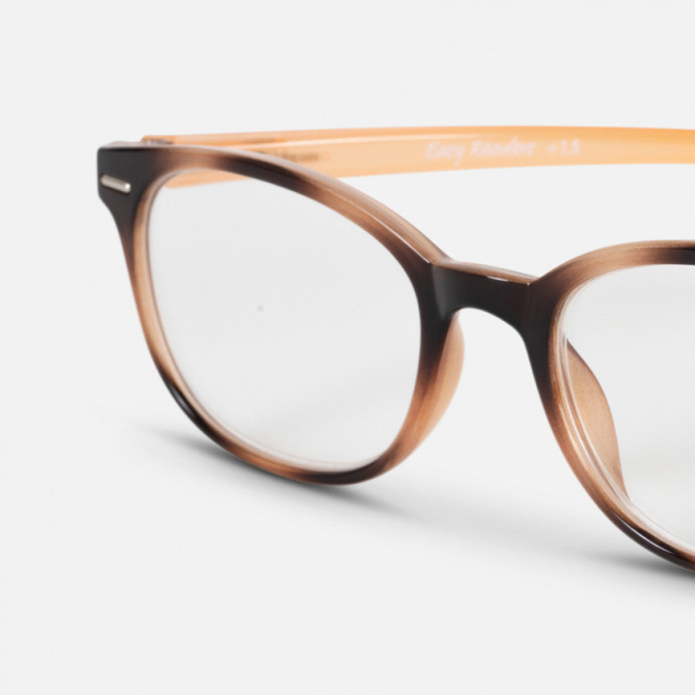 Easy Readers Round Beige and Brown - +2.5