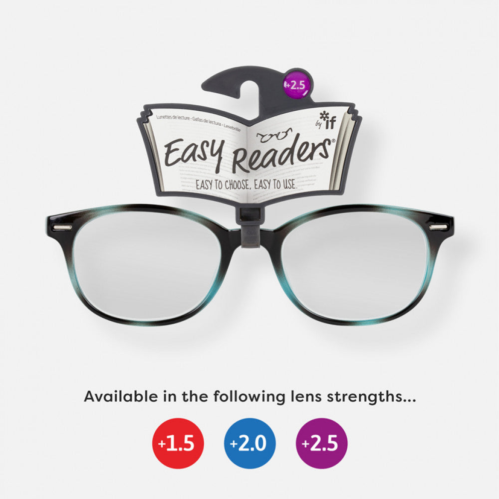 Easy Readers Round Blue and Black - +2.0