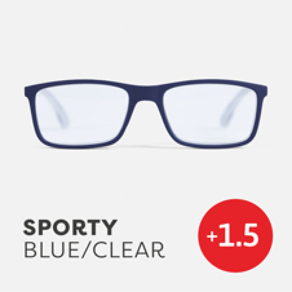 Easy Readers Sporty Blue/Clear - +1.5
