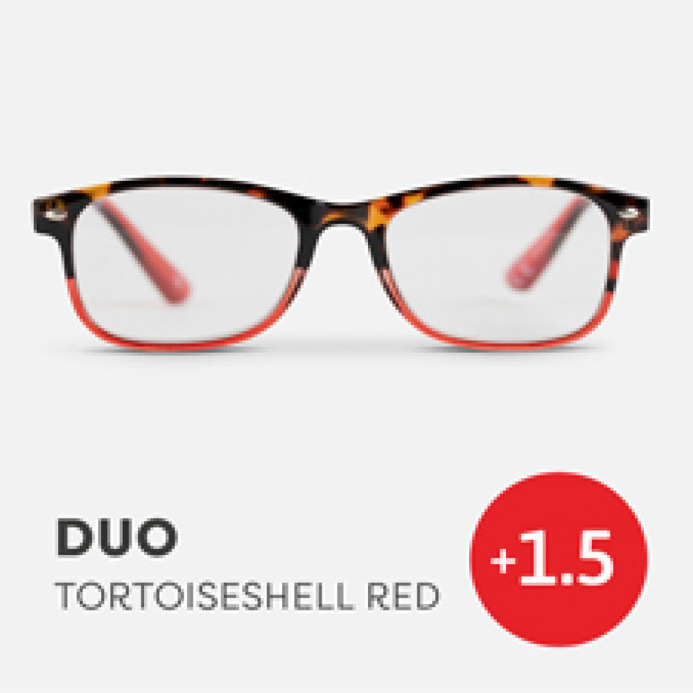 Easy Readers Duo Red and Tortoiseshell - +1.5