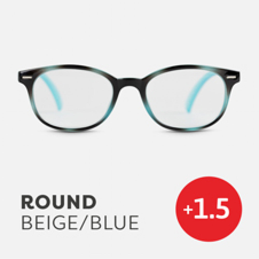Easy Readers Round Blue and Black - +1.5