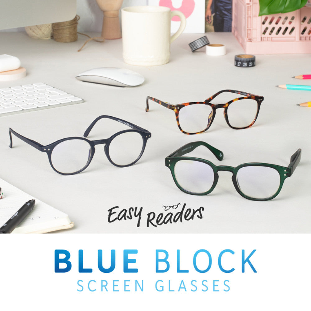 Easy Readers Blue Block Screen Glasses - Tortoiseshell