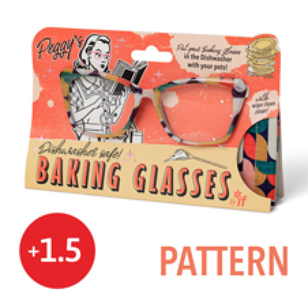 Peggy's Patterned Baking Glasses - +1.5
