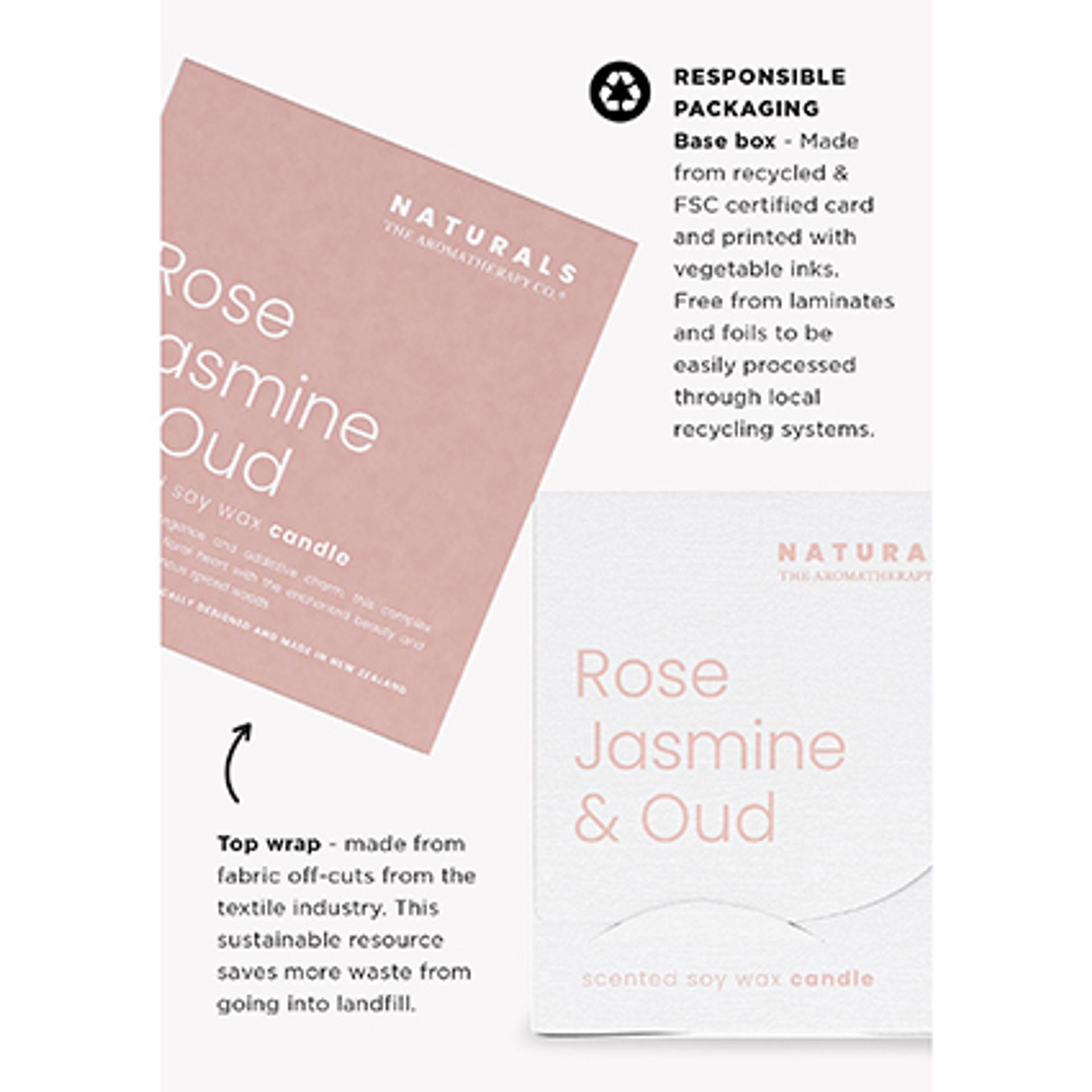 The Aromatherapy Co Naturals Rose Jasmine & Oud Candle