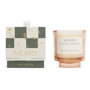 Katie Loxton Sentiment Candle 'Merry' - Blackberry Noir