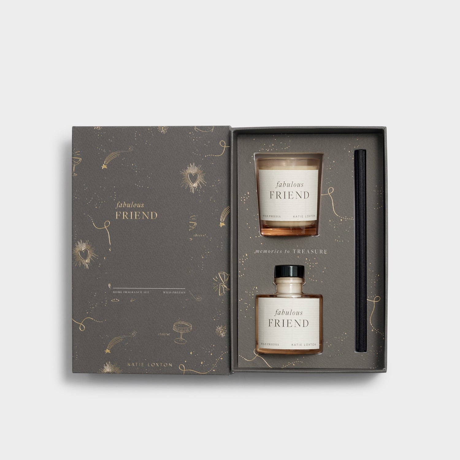 Katie Loxton Mini Votive & Reed Diffuser Gift Set - Fabulous Friend