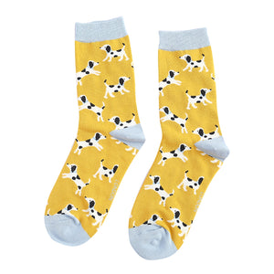 Miss Sparrow Dalmatians Socks Yellow