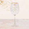 Hearts Designs 21st Birthday Wine Glass