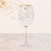 Hearts Designs 40th Birthday Wine Glass