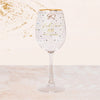 Hearts Designs 80th Birthday Wine Glass