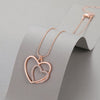 Rose Gold Double Heart Necklace
