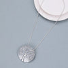 Silver Tree Disc Necklace