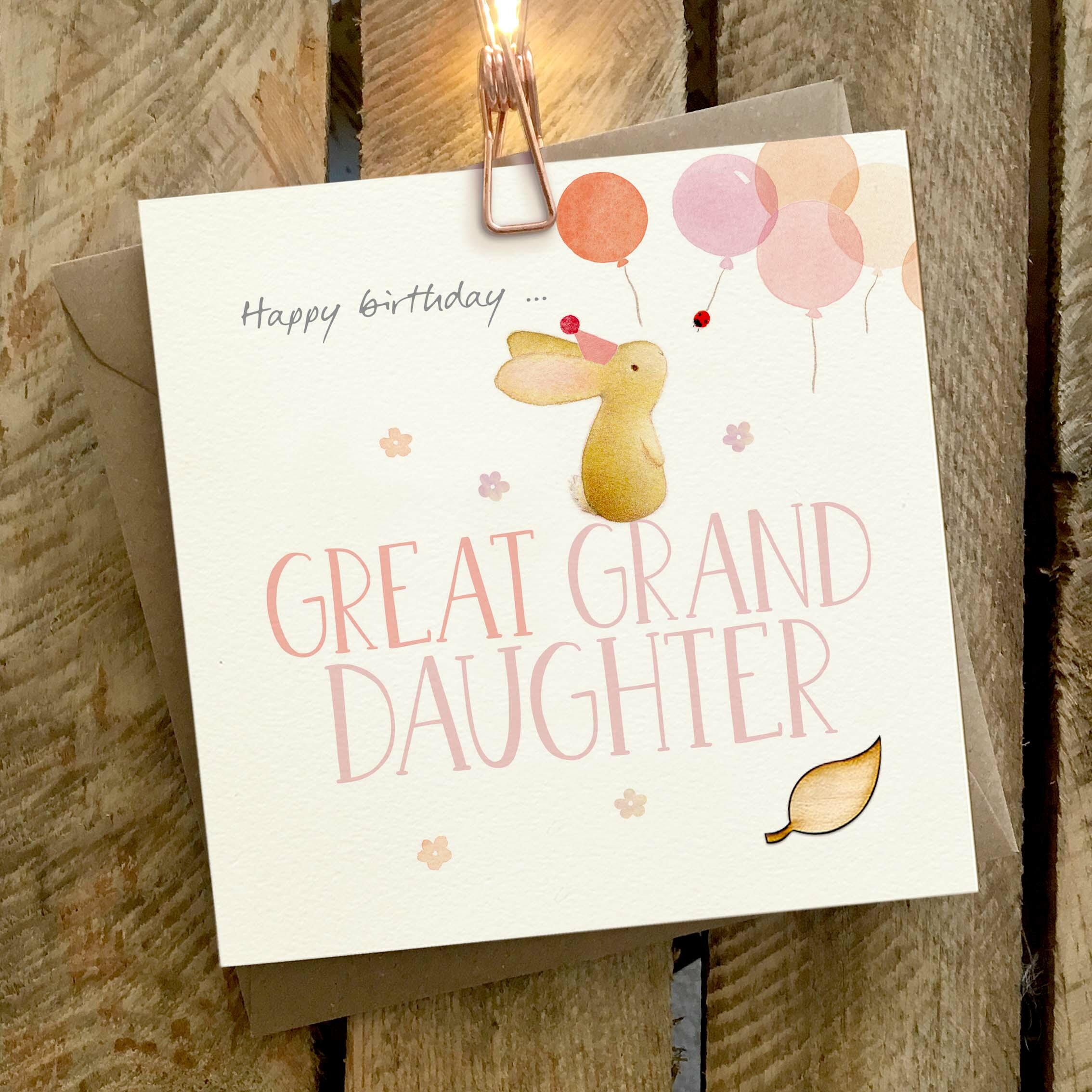 Ginger Betty Great Granddaughter Birthday Card